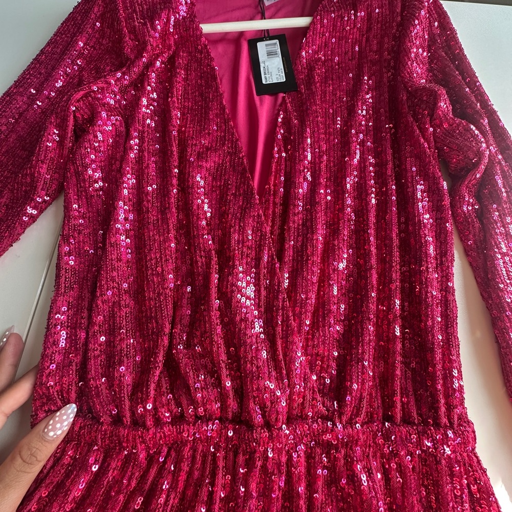 Ramy Brook Fuchsia Sequin Dress